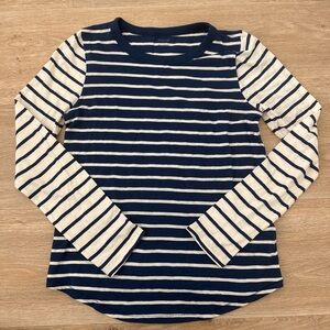 NWT Madewell Navy & White Striped Long-Sleeve Tee Small